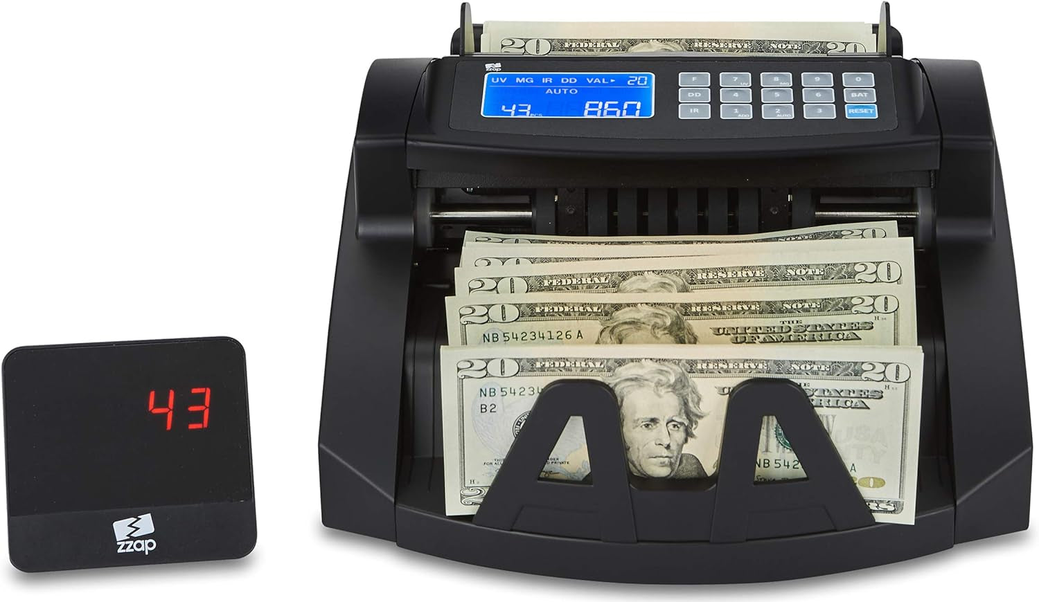 Bill Value Counter & Counterfeit Detector - Money Cash Currency Machine (Nc20I)