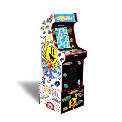 Pacman Customizable Arcade Featuring Pac-Mania 100 Bonus Stickers