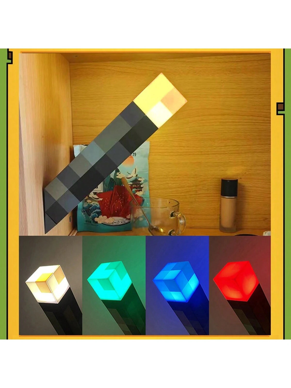 Bedroom Game Block Lamp, Torch Lamp Stacked in Multiple Colors with Cartoon Novelty Led Table Lamp, Sleep Companion Night Light, Student Eye Protection Reading Lamp, Usb Rechargeable Small Night Light, Random Pattern