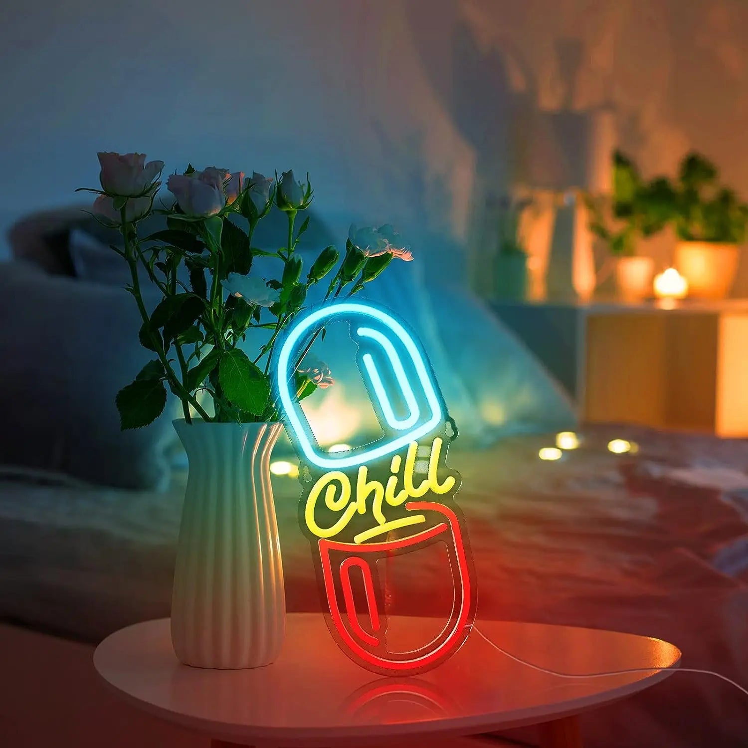 Neon Sign for Wall Decor Lighting LED Neon Light Preppy Aesthetic Cowboy Room Decor for Girls Women Bedroom Dorm Art Wall Decor