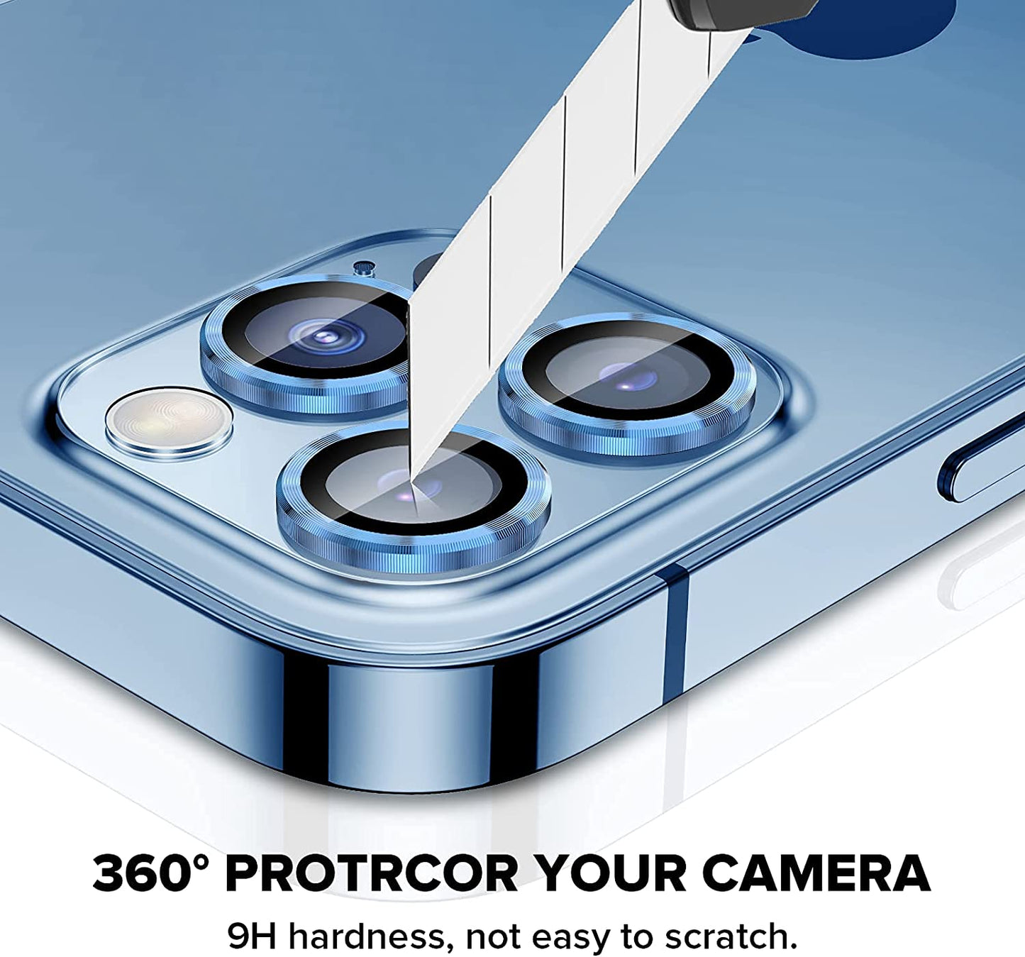 Compatible for Iphone 13 Pro Max(6.7’’) Iphone 13 Pro(6.1’’) 2021 Camera Lens Protector, 9H Tempered Glass Film Full Cover Sticker Accessories for Iphone 13 Pro/Pro Max.