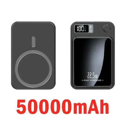 50000Mah Portable Macsafe Magnetic Power Bank Fast Wireless Charger for Iphone 12 13 14 Pro Max External Auxiliary Battery Pack