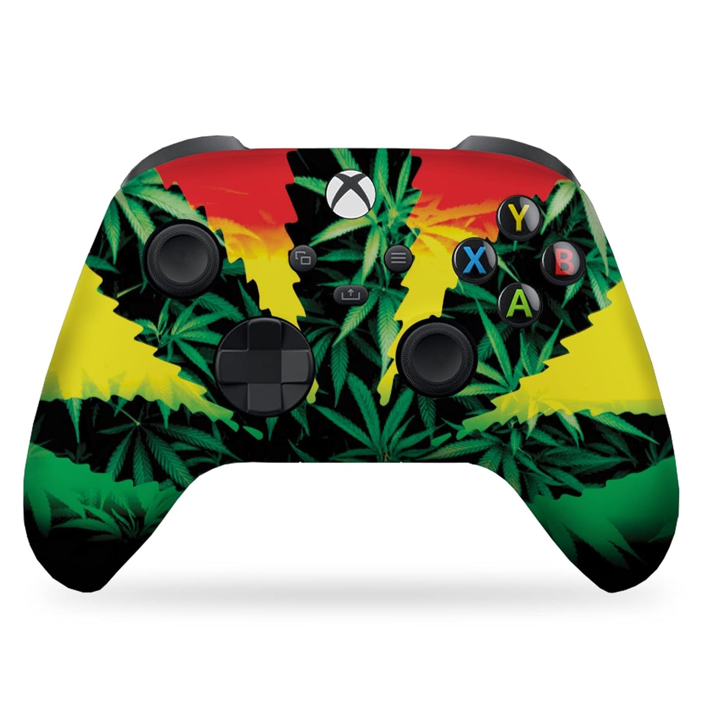 Green Weed Grass Custom X-Box Controller Wireless Compatible with X-Box One/X-Box Series X/S Proudly Customized in USA with Permanent HYDRO-DIP Printing (NOT JUST a SKIN)