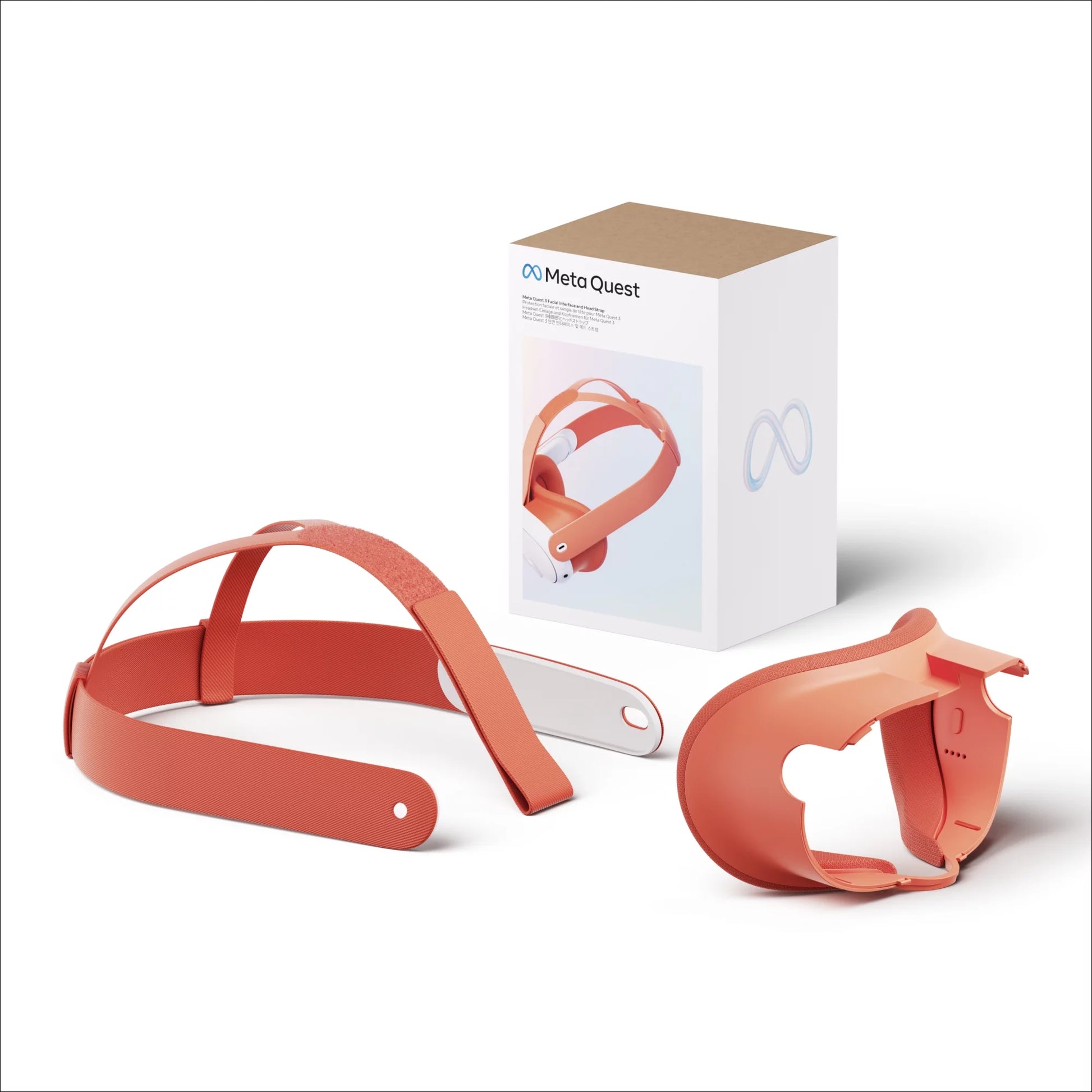 Quest 3 Facial Interface & Head Strap (Blood Orange)