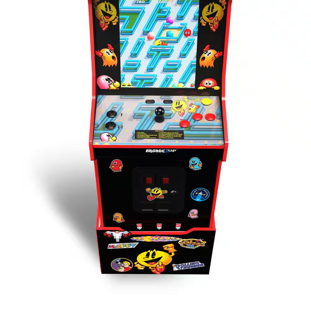 Pacman Customizable Arcade Featuring Pac-Mania 100 Bonus Stickers