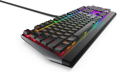 Low-Profile RGB Gaming Keyboard AW510K: Alienfx per Key RGB LED - Media CONTROLS & USB Passthrough - Cherry MX Low Profile Red Switches