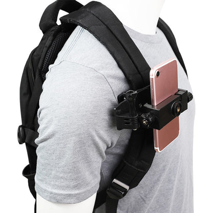 Universal Backpack Shoulder Strap Mount for Mobile Phones Max 7' for Walking