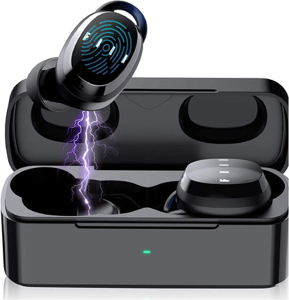 Bluetooth Wireless Earbuds -  T1XS Bluetooth 5.0 Wireless Earphones, Support + APP, Waterproof Earbuds with Microphone, In-Ear Earbuds Cordless for Iphone & Android (Black)