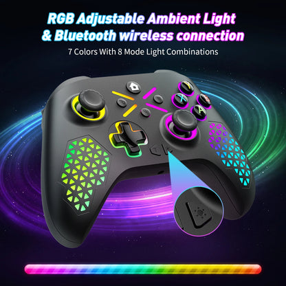 Wireless Xbox Controller for Xbox One, with RGB LED Support Button Mapping and Turbo Function Compatible with Xbox One, Xboxone X/S, Xbox Series X/S ,Windows PC (Black)