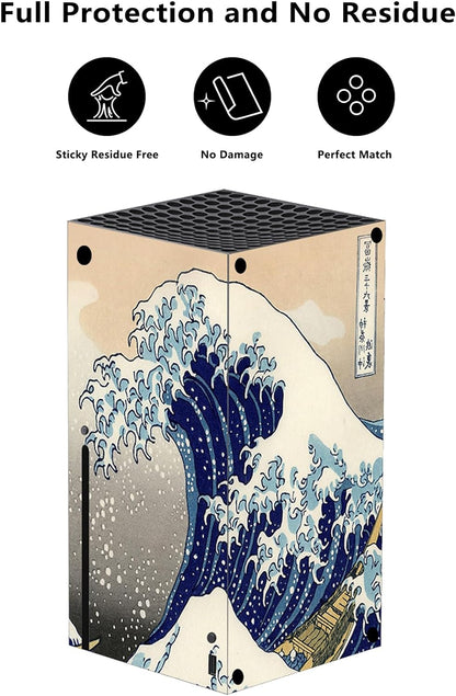 the Great Wave Custom Vinyl Skins for Xbox Core Wireless Controller, Wrap Decal Cover Stickers for Xbox Series X Console Controller