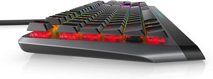 Low-Profile RGB Gaming Keyboard AW510K: Alienfx per Key RGB LED - Media CONTROLS & USB Passthrough - Cherry MX Low Profile Red Switches