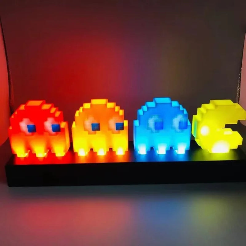 Super Mario Bros LED Question Mark Bricknight Light Figure Star Lamp Statue USB Charging Table Lamp Game Toy Kids Christmas Gift