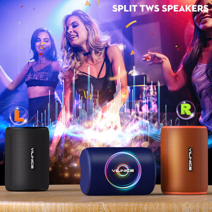 Bluetooth Speakers Portable Wireless, IPX7 Waterproof Outdoor Speaker with Subwoofer, TWS Dual Pairing Speakers Small Bluetooth Speaker for Gift, Shower, Party, Home, Travel