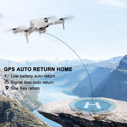 F3 GPS Drone with 4K Camera for Adults ,Foldable Medium Drone with 5Ghz FPV Live Video, 2 Batteries ，White