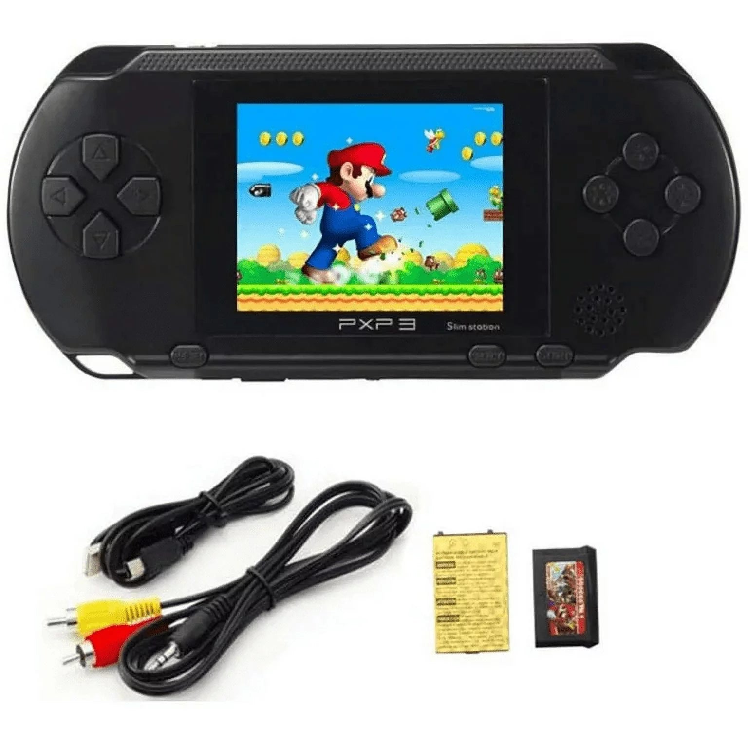 PXP3 Slim Station Portable Handheld Built-In Video Game Gaming Console Player Retro Games (RED)