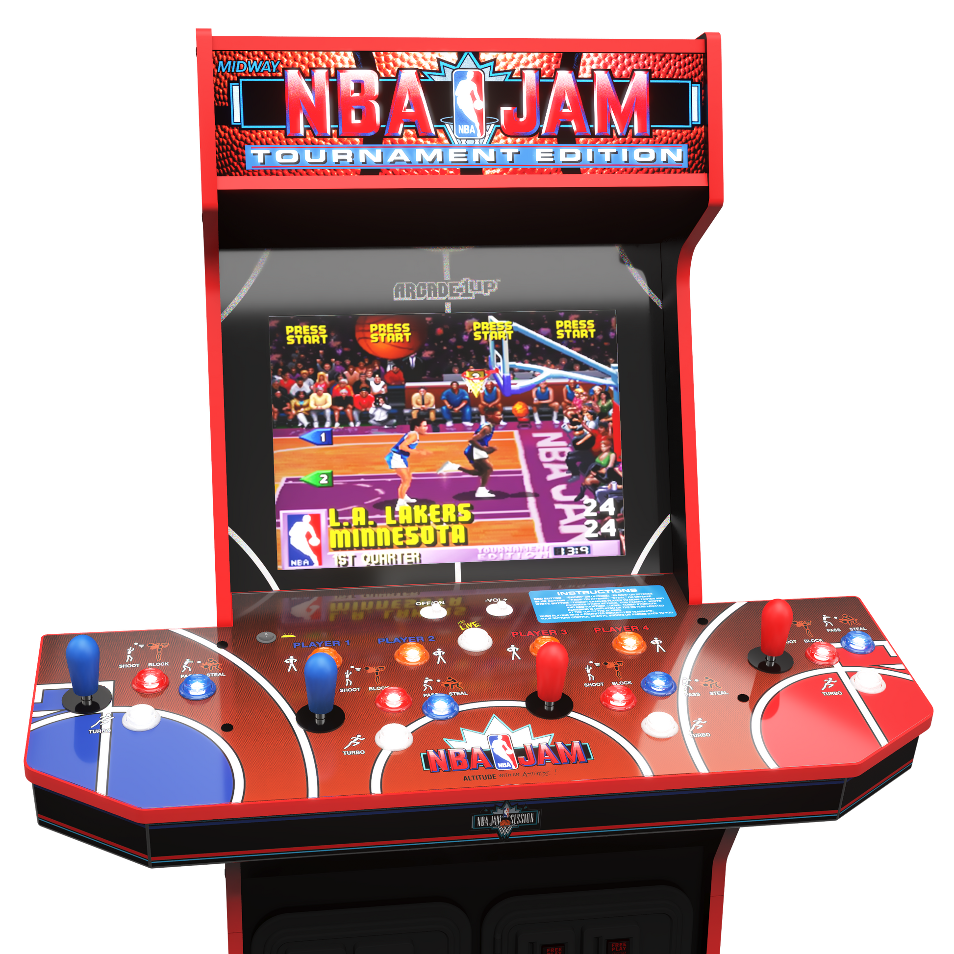 NBA Jam 30Th Anniversary Deluxe Arcade Machine 3 Games in 1 (4 Player)