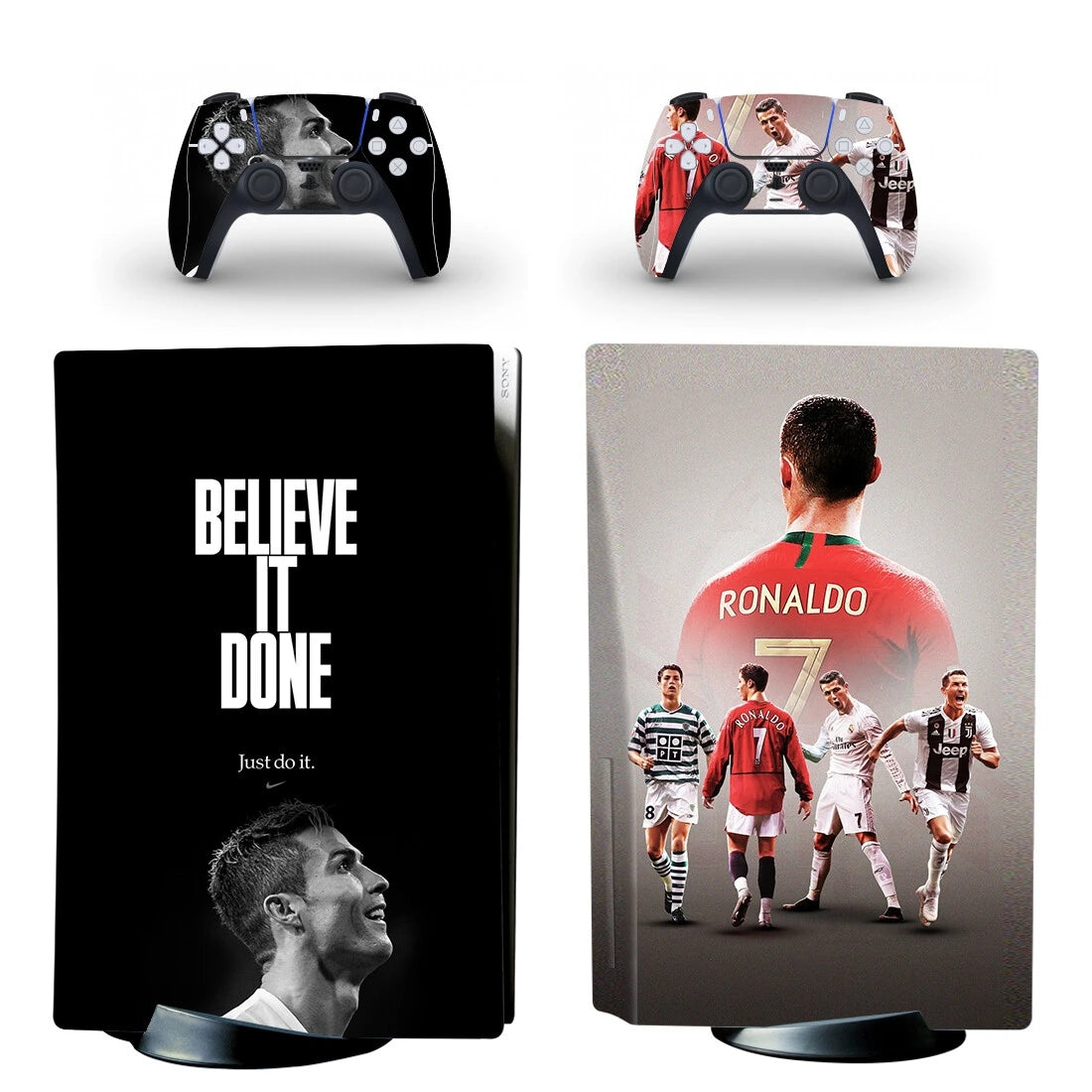 CR7 Sports PS5 Disc Skin Sticker Decal Cover for Console Controller PS5 Disk Skin Sticker Vinyl