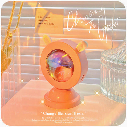 LTOON Mini Sunset Light Net Red Sunset Light Floor-To-Ceiling Photo Projection Dusk Warm Light Dawn Dawn Light USB Night Light