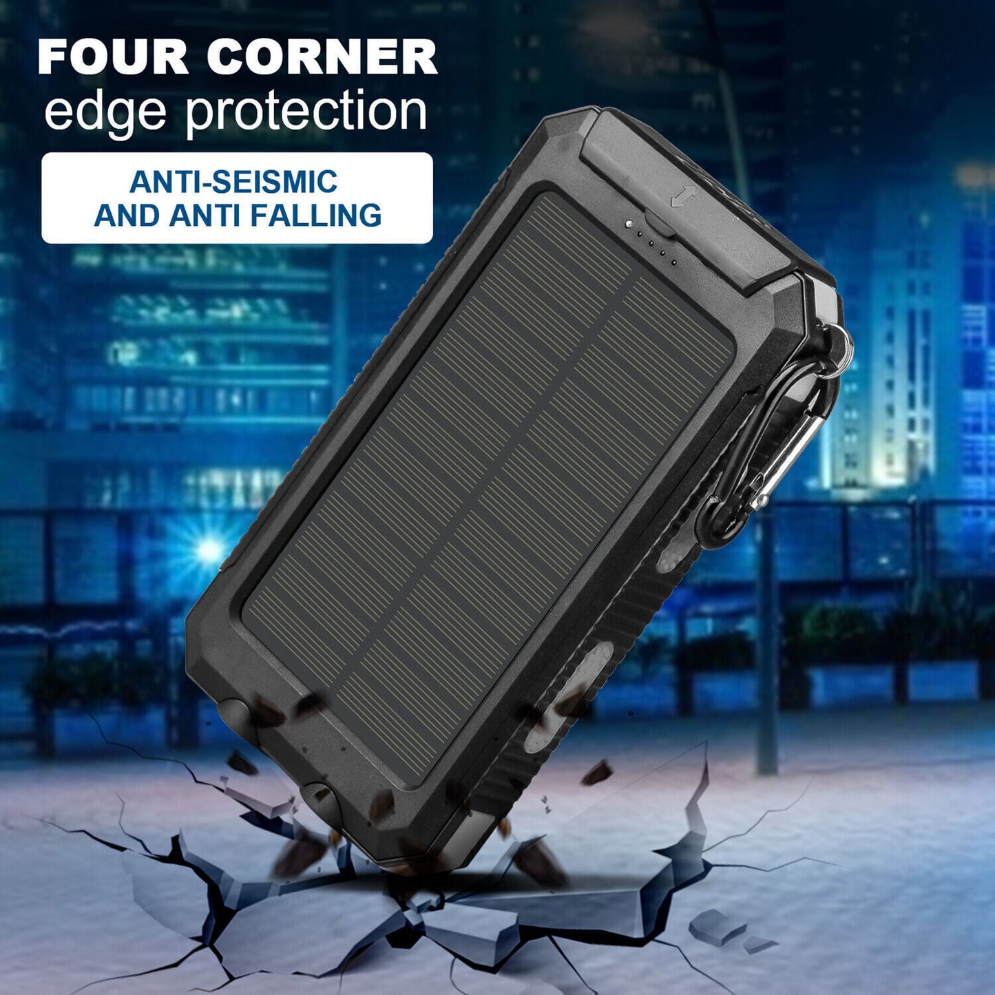 Super 20000Mah USB Portable Charger Solar Power Bank for Iphone Cell Phone 2024