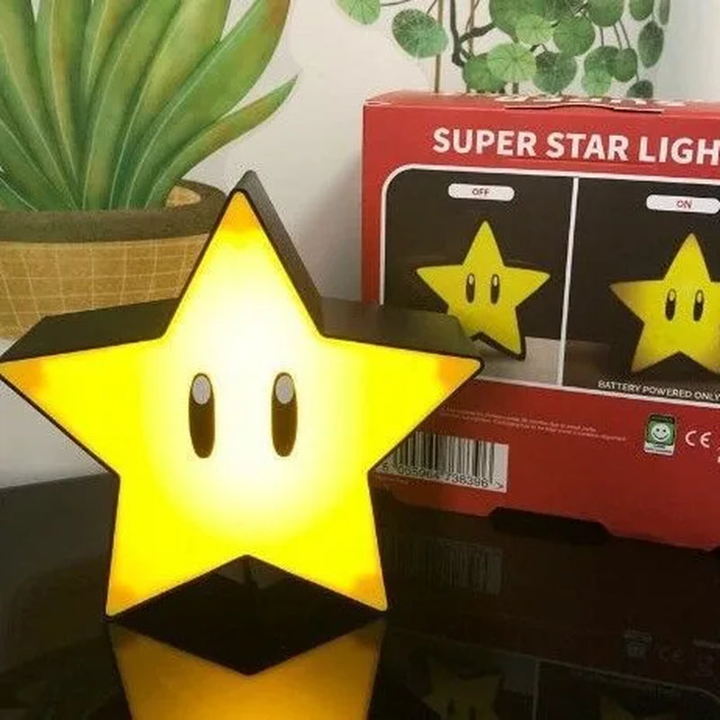 Super Mario Bros LED Question Mark Bricknight Light Figure Star Lamp Statue USB Charging Table Lamp Game Toy Kids Christmas Gift