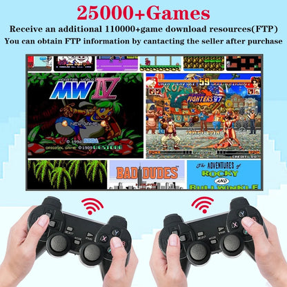 Portable 4K TV Video Retro Game Console 2.4G Wireless Controller Family Game Stick Built-In 20000+ Classic Games