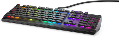 Low-Profile RGB Gaming Keyboard AW510K: Alienfx per Key RGB LED - Media CONTROLS & USB Passthrough - Cherry MX Low Profile Red Switches