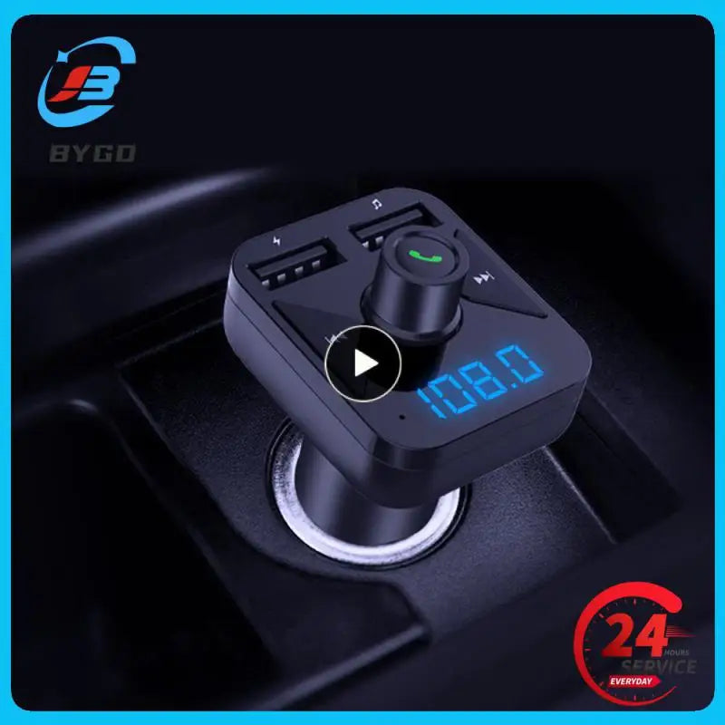 Car MP3 Player Bluetooth Cigarette Lighter Charger Auto Dual USB Charge Vehicle Hand-Free Music Car Charger Car Accessories