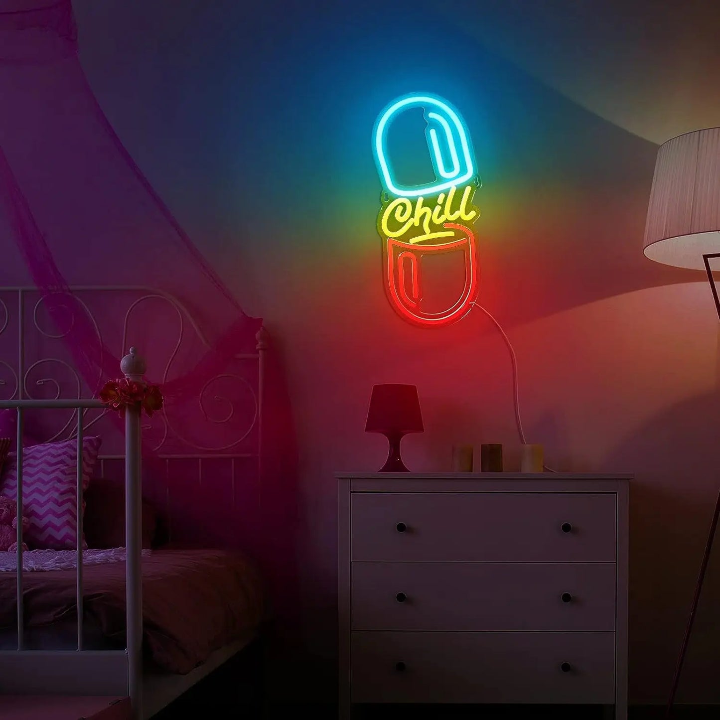 Neon Sign for Wall Decor Lighting LED Neon Light Preppy Aesthetic Cowboy Room Decor for Girls Women Bedroom Dorm Art Wall Decor